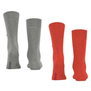Burlington Everyday 2-Pack Socks - Wildfire Orange/Grey
