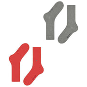 Burlington Everyday 2-Pack Socks - Wildfire Orange/Grey