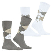 Burlington Everyday Argyle paquete de 2 calcetines - Light Grey Mel