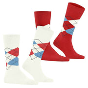 Burlington Everyday Argyle paquete de 2 calcetines - Blanco roto