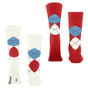 Burlington Everyday Argyle paquete de 2 calcetines - Blanco roto