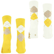 Burlington Everyday Argyle paquete de 2 calcetines - Amarillo Sol