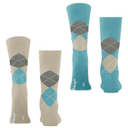 Calcetines Burlington Everyday Argyle paquete de 2 - Zemet Beige