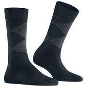 Burlington Marylebone Lurex Socks - Marine Blue