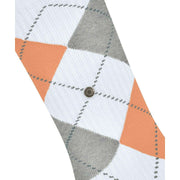 Calcetines Burlington Rib Courtside - Blanco/Naranja