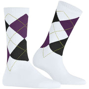 Calcetines Burlington Rib Courtside - Blanco/Morado