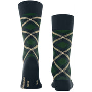 Calcetines Burlington Tartan - Azul Marino