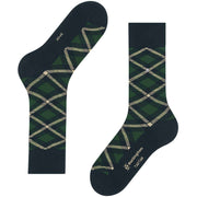 Calcetines Burlington Tartan - Azul Marino