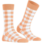 Calcetines Burlington Vichy - Naranja Melocotón