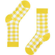 Calcetines Burlington Vichy - Amarillo Atardecer