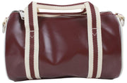 Fred Perry Classic Mini Barrel Bag - Oxblood/Ecru Crema