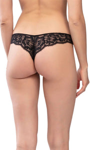 Mey increíble cuerda lace thong - negro
