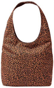 Roka Hoxton Bolso de hombro grande de lona de algodón - Mini Leopard Brown