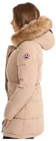 Helvetica Mountain Pioneers Parka con capucha Sarah - Taupe Beige