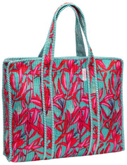 Elie Beaumont Bolso tote Serendipity de terciopelo - Coral Lily Pink