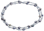 Perlas de Oriente Collar de perlas y cristales barrocos - Negro