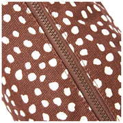 Neceser pequeño de lona de algodón Roka Mayfair - Brown Dot