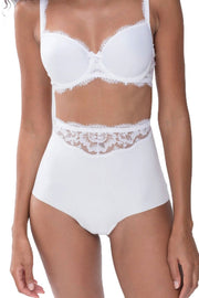 MEY INCREÍBLE Pantalones de cintura alta - White