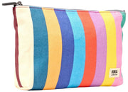 Roka Maida Vale Bolso mediano de lona de algodón - Rayas anchas y multicolores