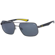 CAT Angled Double Bridge Sunglasses - Gunmetal Grey