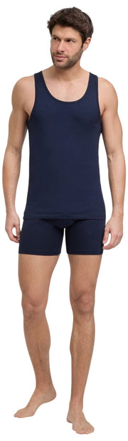 Falke Daily Comfort - Pack de 2 camisetas sin mangas - Azul marino medianoche