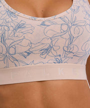 Falke Bralette estilo bustier con estampado Daily Comfort, paquete de 2 - Beige/Azul