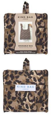 Bag Kind London Medium Reusable Bag - Leopard Brown