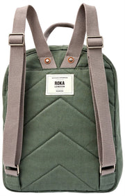 Mochila Roka Hampton pequeña de lona de algodón - Willow Green