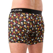 Comfyballs Cotton Long Boxer - Halloween Scull Black