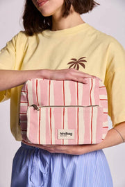 Hindbag Alix Neceser Extra Grande - Rayas Rosa/Rojo