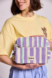 Hindbag Alix Neceser Extra Grande - Verde/Parma Stripes