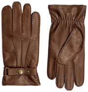 Guantes de cuero Dents Whitchurch Deerskin - Marrón nogal