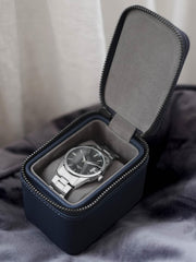 Caja para relojes de viaje Stackers Mini con cremallera - Azul marino
