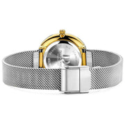 Reloj de pulsera Amelia de diseño danés - Plata ondulada