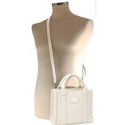 David Jones Small Square Grab Handbag - Ivory Grey