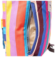 Mochila pequeña de lona de algodón Roka Hampton - Rayas multicolores anchas