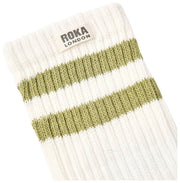 Calcetines Roka Windsor Stripe Crew - Verde Aguacate