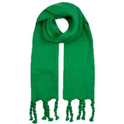 Dents Blanket Braided Tassel Scarf - Emerald Green