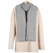 Bufanda con flecos Dents Boucle - Gris Paloma