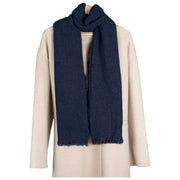 Bufanda con flecos Dents Boucle - Azul marino