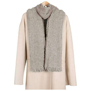 Bufanda con flecos Dents Boucle - Beige avena