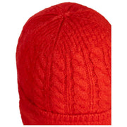Gorro Beanie de punto trenzado Dents - Rojo Berry