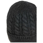 Gorro Beanie de punto trenzado Dents - Negro
