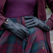 Guantes de cuero con pantalla táctil Colette Dents - Negro