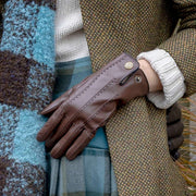 Guantes de cuero con pantalla táctil Colette Dents - Marrón castaño