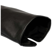 Guantes de cuero Demi Long Dents - Negro