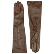 Guantes de cuero Demi Long Dents - Marrón castaño