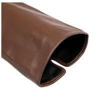 Guantes de cuero Demi Long Dents - Marrón castaño