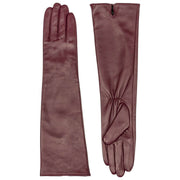Guantes de cuero Demi Long Dents - Damson Borgoña