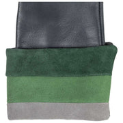 Guantes de cuero con pantalla táctil Dents Elodie - Azul marino/Verde